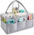 Baby Diaper Caddy Organizer - Portable Storage Basket - Essential Bag for Nursery, Changing Table and Car - Waterproof Liner Is Great for Storing Diapers, Bottles. 