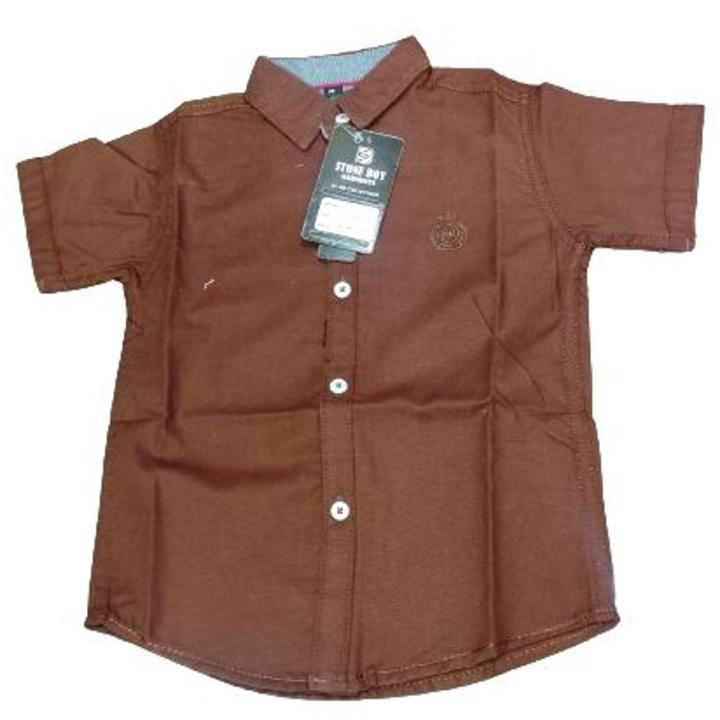 Boys plain chocolate brown shirt for kids Daraz.pk