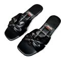 Women Flat-bottomed Bow Knot Color Matching Slippers, Fashion Open Toe Comfy Beach Roman Flat Sandals, Ladies Female Slope Pool Beach Travel Lazy Slip On Single Shoes, Women's Slim Tropical Flip Flops. 