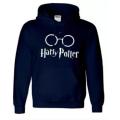 Navy Blue Cotton Printed Harry Potter Hoodie For Men. 