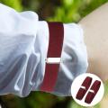 2 Pieces Metal Sleeve Holders Arm Bands Non Slip Adjustable Arm Shirt Garters for Party. 