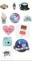 Mix Nasa Food Travel sticker - Stickers for Girls & Boys  - Aesthetic Art Stickers for mobile back, Laptop, dairy and for decorating your stuff and making them look more attractive 2 Inch x 2 Inch Each Sticker Size Pack Of 15 Stickers. 