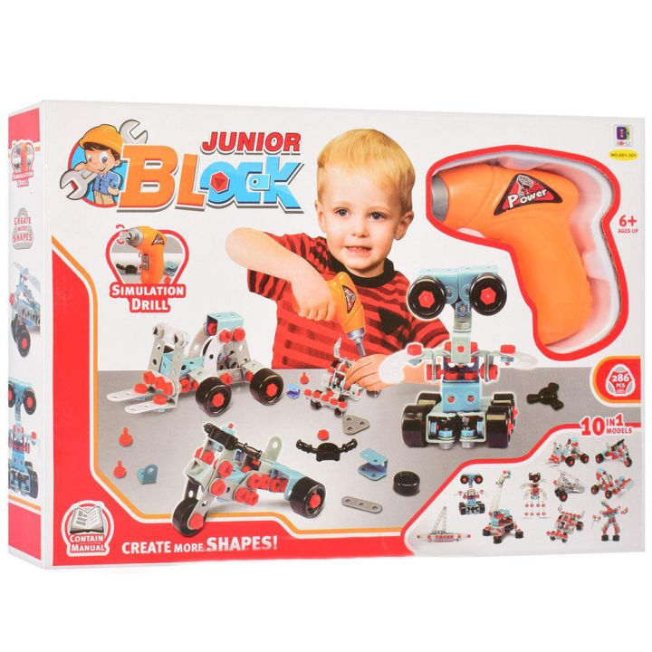 Junior%20Blocks%20with%20Simulation%20Drill%20-%20286%20Pieces(10%20in%201%20Models)%20for%20Kids%20-%20Image%202