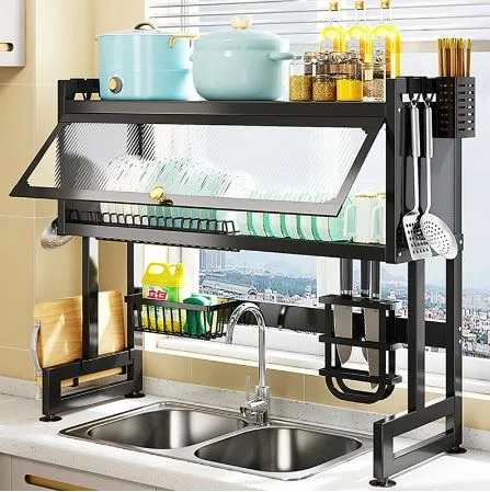 85cm%20Kitchen%20Storage%20Dish%20Rack%20With%20Cabinet%20-%20Image%204