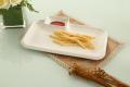 Solecasa Snack N Dip Plate-White Porcelain-10 Inch. 