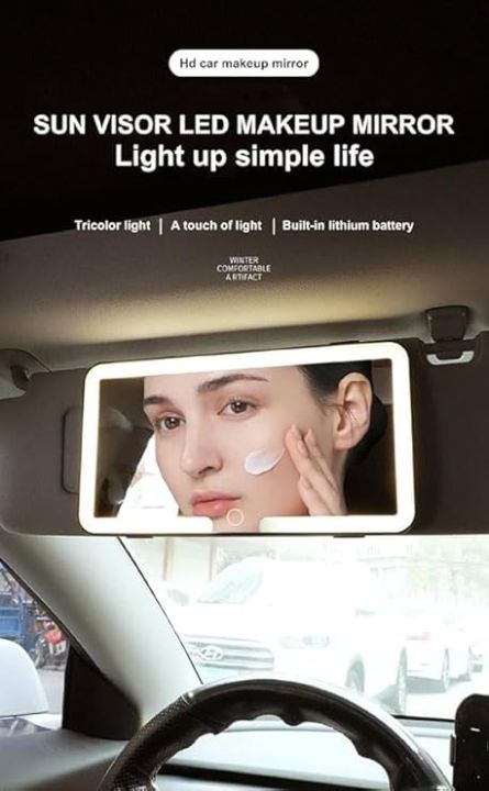 Car%20Sun%20Visor%20Vanity%20Mirror%20For%20Your%20Princess%20Passenger%20,%20Car%20Vanity%20Mirror%20With%20Lights,%20Makeup%20Mirror%20with%203%20Light%20Modes%20&%2060%20LEDs,%20Rechargeable%20Car%20Mirror%20Dimmable%20Touch%20Control%20Travel%20Makeup%20Mirror%20for%20Car%20-%20Image%209