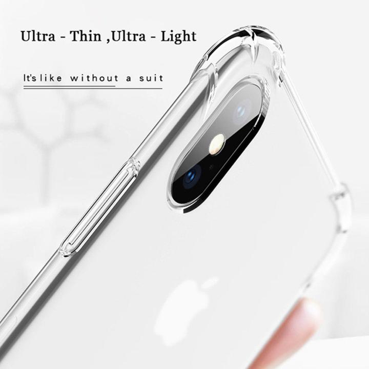 For%20iPhone%20X%20/XS%20Airbag%20Case%20Clear%20Acrylic%20Shockproof%20Transparent%20Silicone%20TPU%20Back%20Case%20-%20Image%203