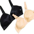Light Padded Bra For Women & Girls Soft Light Padded Bra in Pack of 2 Skin Black - Size 32 to 42. 