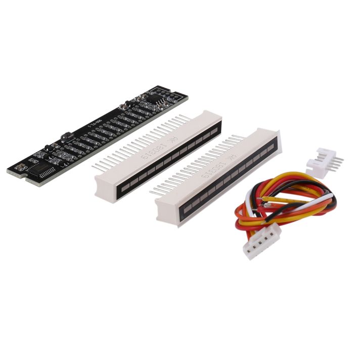 Mini Dual 12 Level Indicator LED Light Bar VU Meter Stereo Amplifier Board Adjustable Light Speed Board with (A)