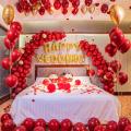 (SPECIAL DISCOUNT) Pack of 100pcs Shining Red Balloons For Wedding, Anniversary, Valentines Day, Birthday Decorations, Welcome Party, Room Decorations, Party Decorations Items. 