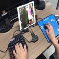 4 IN 1 Mobile Game Combo Pack /Gaming Converter/Wired Gaming Keypad Ergonomic One-headed PUBG / shooting games with wire or with Bluetooth Connection. 