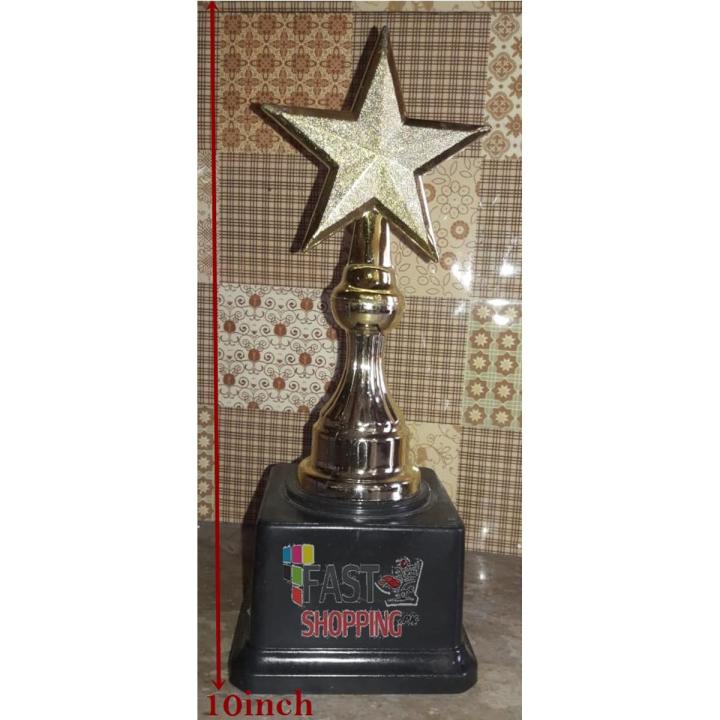 Star Shaped Best Performance Trophy - Golden & Black