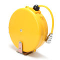 Mini Air Hose Reel with 1/4" x 26 ft Automatic Retractable Rubber Hose, Mini Telescopic Drum Hose PU Tube OD 8MM ID 5MM 1/4" Air Inlet. 