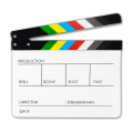 Acrylic Clapboard Dry Erase for TV Film Movie Director Cut Action Scene Clapboard with Marker Pen Eraser Easy Install. 