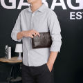 DGSenpi Pattern Embossed Men's Clutch New Large Capacity Envelope Bag European and American Men's Clutch Korean Men's Bag Briefcase. 
