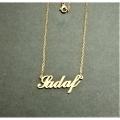 SADAF NAME NECKLACE LOCKET ; STAINLESS STEEL. 