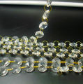 12 Pieces 30cm Clear Crystal Bead Strands 14mm Sparkly K9 Crystal Glass Octagon Beads Chandelier Lamp Bead Chain Hanging Ornament for DIY Christmas Tree Wedding Door Curtain Jewelry Decoration. 