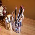 3 Compartments Cosmetic Makeup Organizer Transparent Acrylic Lipstick Holder Display Stand Nail Polish Eyebrow Pencil Storage Box Toothbrush Holder Stationary Holder. 