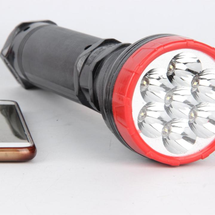 1109 large LED rechargeable flashlight 7 lamp head 2 gear searchlight Yiwu 10 yuan store supply gift