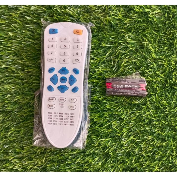 China Tv Remote 5W63 25 In 1 Colour Body Unbreakable Use For China Tv 14'' To 21' Free Cells
