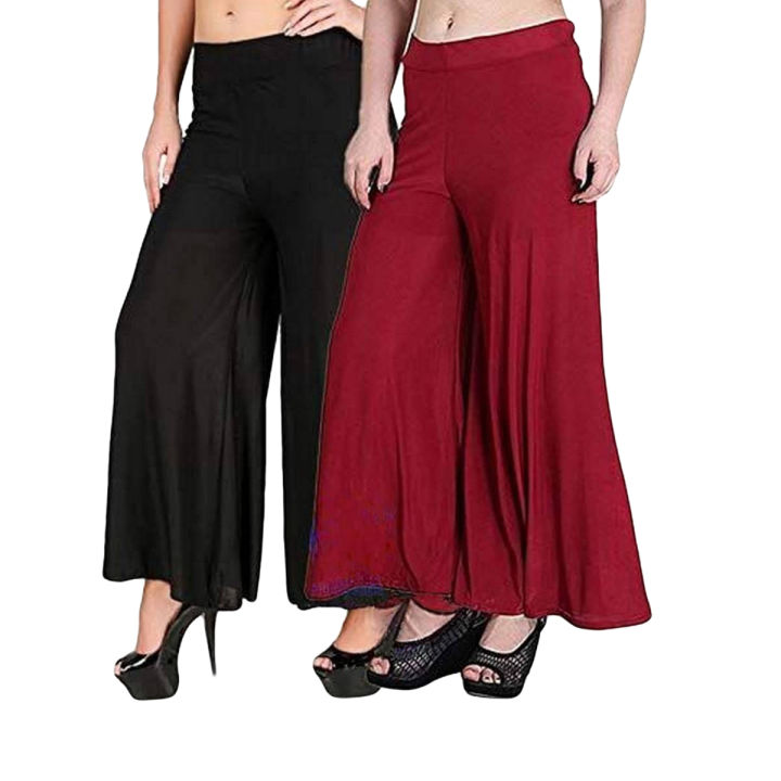 Women Wide Leg Comfortable Plazo pack of 2