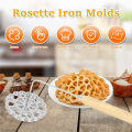 Bunuelos Mold with Wooden Handle, Detachable Rosette Maker Rosette Timbale Iron Set 1 PCS. 