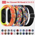 Nylon Strap for Xiaomi Mi Band 6 5 4 3 2 Strap Sport Braided Bracelet Adjustable Belt for Miband Stretch Wristband for Xiaomi Mi Band 6. 