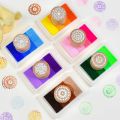 12Pcs Wooden Stamps Floral Pattern Circles and Squares Decorative Rubber Wooden for DIY Craft Card and Scrapbooking. 