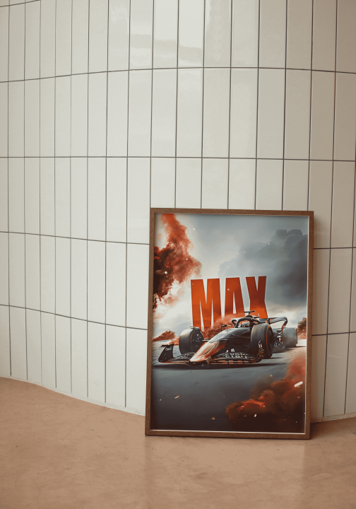 Red%20Bull%20Racing%20Max%20Verstappen%20F1%20Car%20Poster%20-%20A4%20Size%20-%20Wooden%20Frame%20with%20Plexiglass%20-%20Image%202