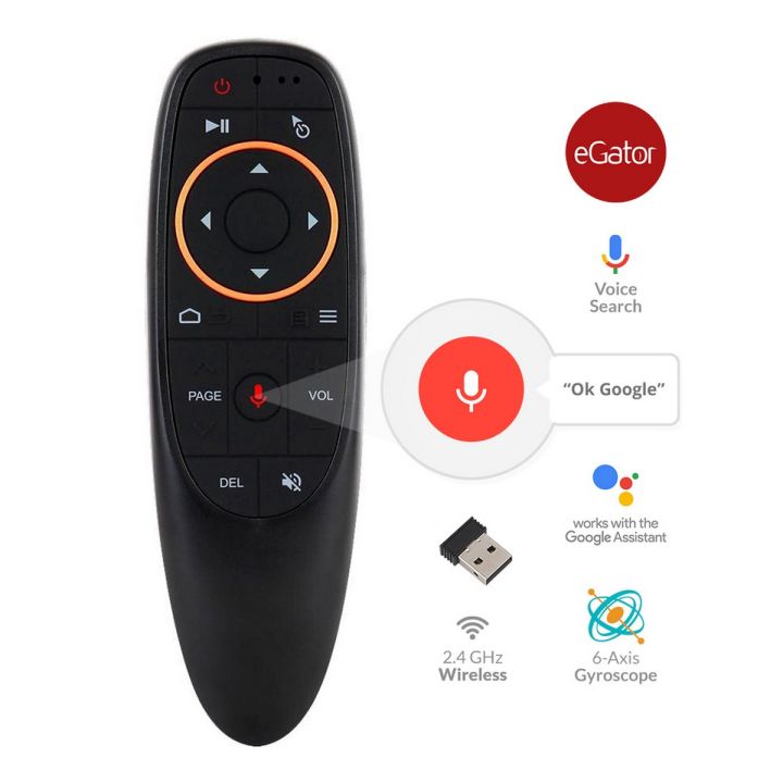 G10S | Smart Voice Air Mouse Remote | For Android Box, TV and Computer