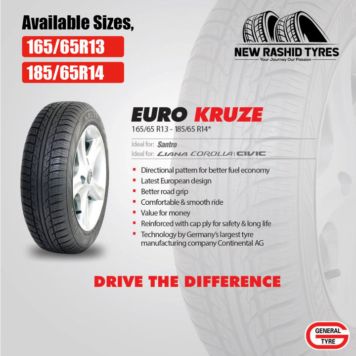 GTR TYRES - EURO KRUZE | 165/65R13 | 185/65R14 - R14 RIM CARS ( 1TYRE PRICE )