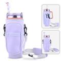 Tumbler Bag | Water Bottle Carrier Bag with Adjustable Shoulder Strap and Zipper Storage Pouch. 