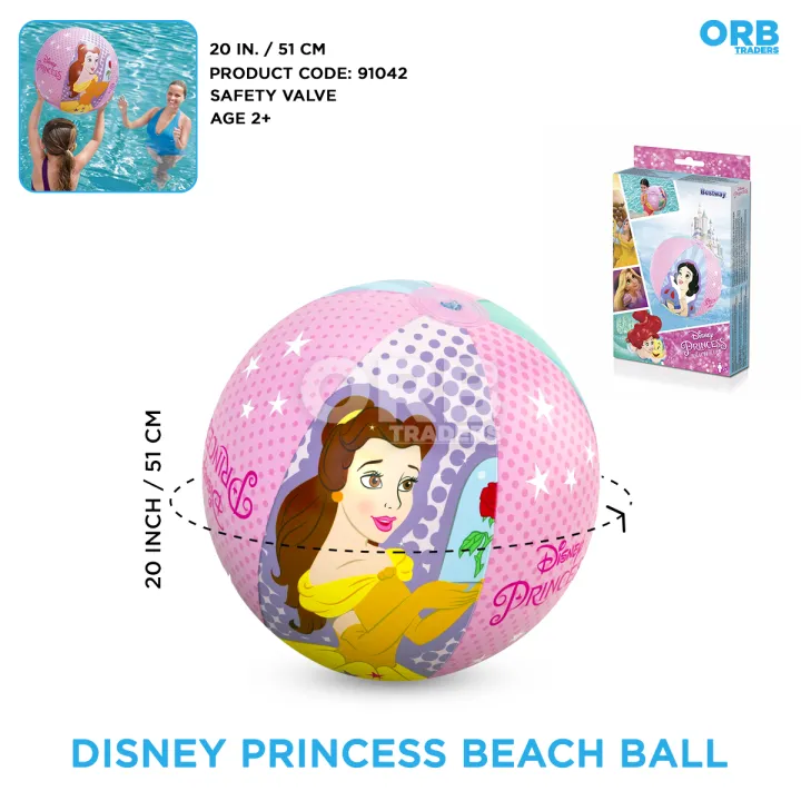 Bestway%2091042%20Disney%20Princess%20Inflatable%20Beach%20Ball%20Ariel_%20Snow%20White,%20Belle%20Cartoon%20Character%2020%20Inches%20Balls%20For%20Kids%20Swimming%20Pool%20Game%20-%20Image%203