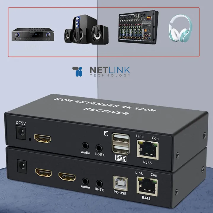 4K%20KVM%20Switch,%20USB%20KVM%20Extender%20Cat5e/6%20Up%20to%20120M%20Plug%20and%20Play%20Infrared%20Single%20Network%20Extender%20for%20Keyboard,%20Mouse,%20Computer%20Host,%20Laptop,%20PS3,4(US%20Plug)%20-%20Image%205