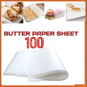 Butter Paper | Baking Paper | Shawarma Wrapping Paper | Food Wrapping Paper  Sheets- 7.5 x 9.5 inches Size