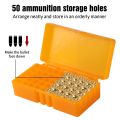 9mm Tactical Ammo Box 50/100 Rounds Ammo Storage Case Portable Shotgun Rifle Holder Box Can Hinge-Top Design. 