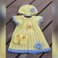Hand Knitted Woolen Karoshia Frock. 