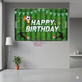Football Banner - 36 Inch By 24 Inch - Birthday Banner - Football Themed Party - Green - Boys - Pack Of 1. 