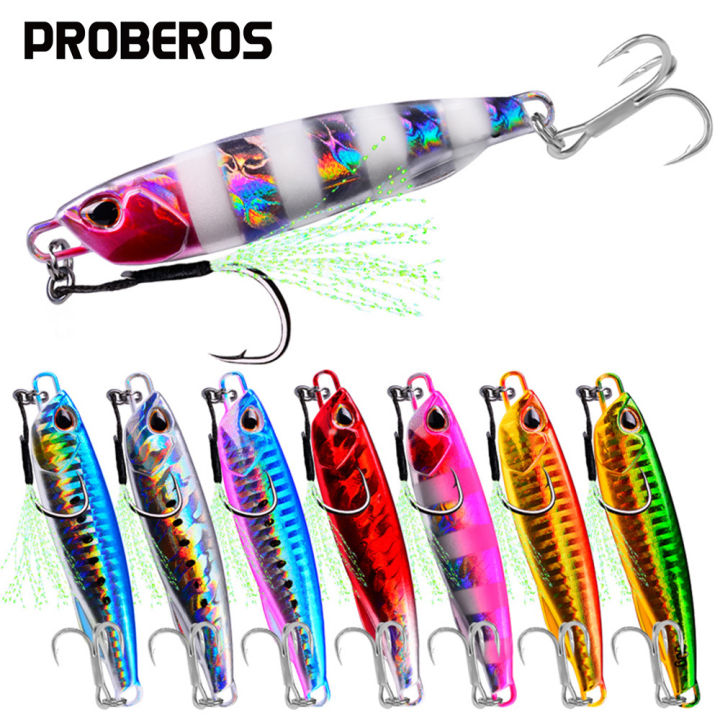 【HOT】 Luya Bat Bionic Fishing Bait Freshwater Cast Luya Iron Plate Luminous Head Fish With Three Hooks Emulation Metal Sea Fishing Sl