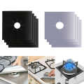 Stove Protector Cover Liner, Pack of 4 Gas Hob Protectors - Non-Stick Aluminum Reusable Gas Stove Burner Cover Sheet, Safe Protective Foil Kitchen Accessory. 