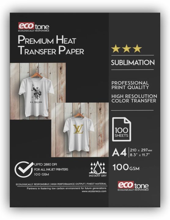 A4 Sublimation Paper for Heat Press Printing | Premium Quality 100GM ...