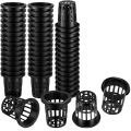 NANLIY- 100 Pack 1.77 Inch Net Cups Slotted Mesh Wide Lip Filter Plant Net Pot Bucket Basket for Hydroponics Aquaponics Orchids. 