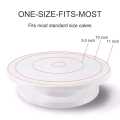 Cake Rotating Turntable 28cm & 10Pcs Measuring Spoons Cup Set & 12Pcs Cake Decorating Small Nozzles Set & 10Pcs Disposable Piping Bags & 3Pcs Cake Cream icing Scraper Set, 1Pc Cake Board Base & Gift. 