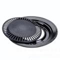 12 "Round Portable Korean BBQ Barbecue Grill Non Stick Gas Stove Pan Plate Grill surface, non-stick grill plate. 