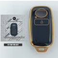 Toyota Raize 2 Button TPU Key Cover -Black/Gold-. 