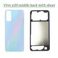 Vivo Y20 BACK SHEET WITH MIDDLE BACK FRAME Back Battery Cover Replacement , Back Body Cover or Back Panel for VIVO Y20. 