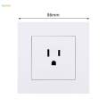 Wall Mounted Socket Panel Square Socket Panel US Plug for Office Commercial. 