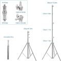 PakJAStore Stainless Steel Heavy Duty Photography Tripod Light Stand, Studio Lighting Tripod for Speedlight, Strobe Light, Softbox, Umbrella. 
