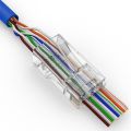 RJ45 CAT5 & CAT5E Pass Through Modular Plug Network Connector (100 Pieces). 