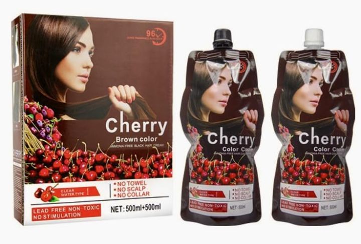 Cherry Brown Hair Color – Professional A+B Blending Cream | Safe ...